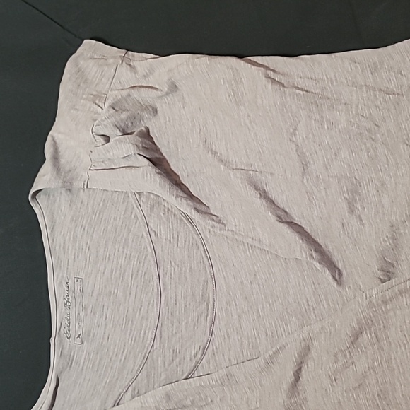 Eddie Bauer Gray Sleeveless Blouse Crossover W/Built in Tank Top Size Medium - Picture 7 of 15